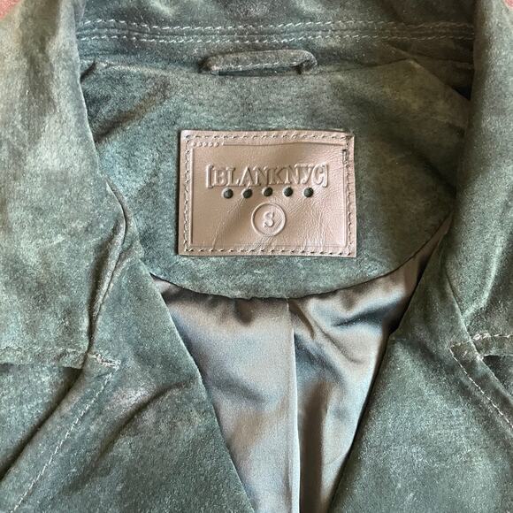 Blank NYC Suede Moto Jacket in Emerald Green size S - Picture 6 of 10